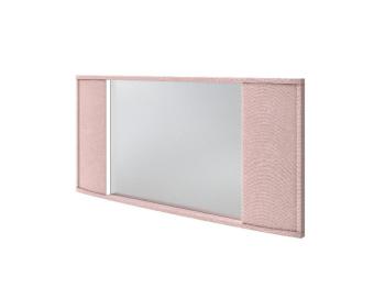 Зеркало Орматек настенное Vittoria с подсветкой (Ткань: Велюр Ultra Розовый мусс) 132x8