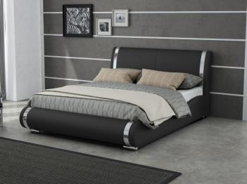Мягкая Кровать Орматек Corso-8 (Экокожа Черный) 200x200