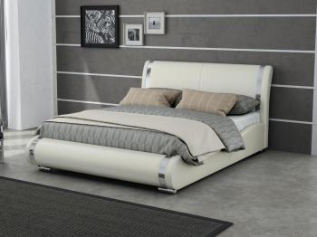 Мягкая Кровать Орматек Corso-8 (Экокожа Молочный перламутр) 160x200