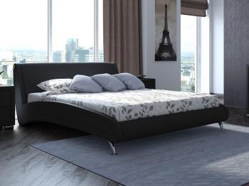 Мягкая Кровать Орматек Corso-2 (Экокожа Черный) 200x200
