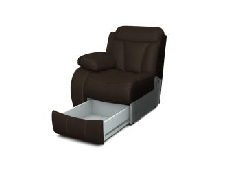 Кресло Орматек Модуль Манчестер с ящиком (левый) (Ткань: Экозамша Nabuk 21) 83x104