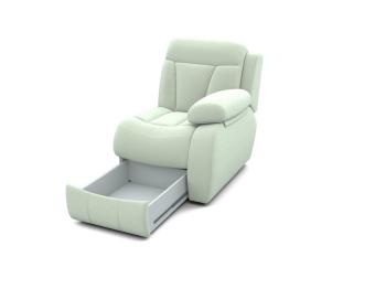 Кресло Орматек Модуль Манчестер с ящиком (правый) (Ткань: Экозамша Breeze Ivory) 83x104