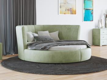 Мягкая Кровать Орматек Luna (Ткань: Велюр Лофти Олива) 210x210