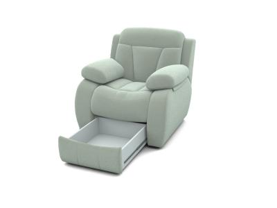 Кресло Орматек с ящиком Манчестер (Ткань: Экозамша Breeze Silver) 106x104 фото #2