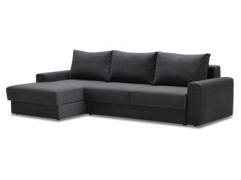Орматек Угловой диван-кровать Таурус (левый) (Ткань: Велюр Ультра графит серый) 136x169