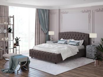 Кровать Salvatore (Ткань: Флок Бентлей Кофейный) 160x220