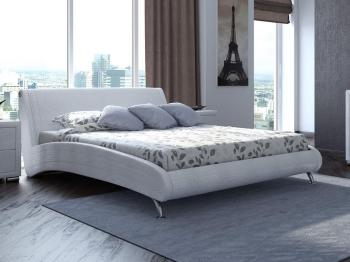 Мягкая Кровать Орматек Corso-2 (Экокожа Кайман белый) 160x190