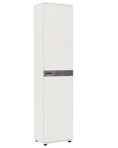 Шкаф распашной Modul 500 с вешалкой , Белый (тиснение)/Камень серый, Белый (тиснение) фото #1