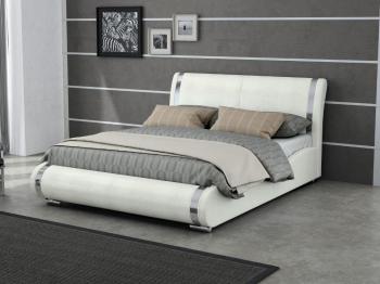 Мягкая Кровать Орматек Corso-8 (Экокожа Кайман белый) 180x200