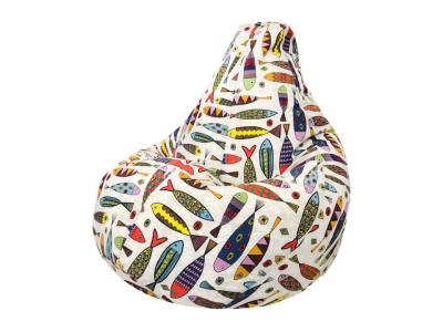 Кресло Кресло-мешок Flow (Ткань: Жаккард Рыбки) 85x85 фото #1