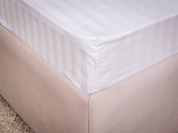 Простыня Райтон на резинке Cotton Line 140×200 Сатин (Белый)