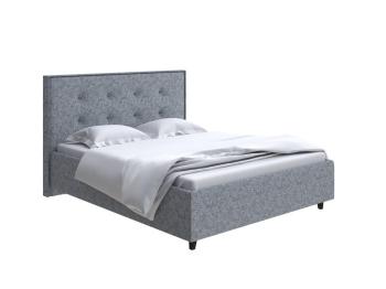 Кровать Райтон Teya Grand 200×200 Ткань: Рогожка (Тетра Голубой) со стразами