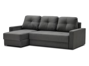Орматек Угловой диван-кровать Йорк 4 Middle (Ткань: Велюр Ультра графит серый) 200x150