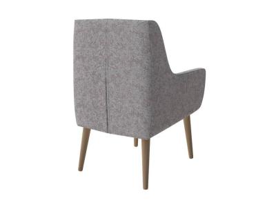 Кресло Райтон Lagom Side 70×76×98 Ткань/Массив (Levis 25 Светло-коричневый/Масло-воск Natura (Береза)) фото #3