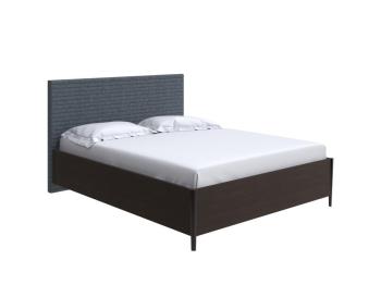 Кровать Rona (ЛДСП Венге+ткань Дуб Венге/Levis 85 Серый (рогожка)) 140x190