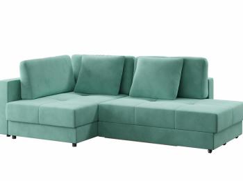 Орматек Угловой диван-кровать Tomas (левый) (Ткань: Велюр ультра минт) 150x200