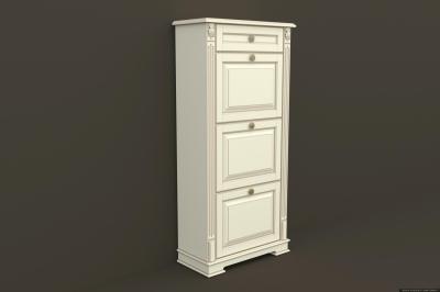Комод для обуви (655х300х1380), шпон вишни, дуба, ясеня фото #2