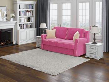 Орматек Диван-кровать Synergy Grace (Ткань: Велюр Soft 20 Розовый/Soft 2 Светло-бежевый) 140x196