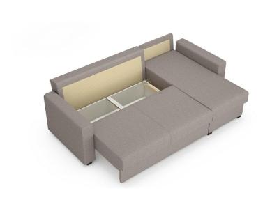 Диван Райтон Угловой диван-кровать Dublin (левый, правый) 140×200 Ткань: Рогожка (Союз 5 Серый) фото #3