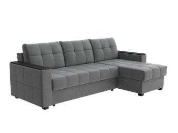 Орматек Угловой диван-кровать Dusseldorf (Ткань: Велюр Forest 520 Темно-серый) 143x202