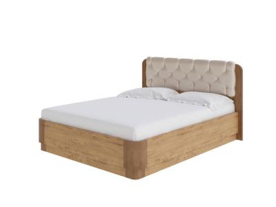 Кровать Орматек Wood Home Lite 1 с подъемным механизмом (ЛДСП Бунратти+экокожа ЛДСП Бунратти/Антик (сосна)/Бежевый перламутр (5062)) 120x220 фото #1