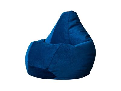 Кресло Кресло-мешок Flow (Ткань Микровельвет Синий) 85x85 фото #1