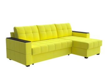 Орматек Угловой диван-кровать Dusseldorf (Ткань: Велюр Enigma 22 желтый) 143x202
