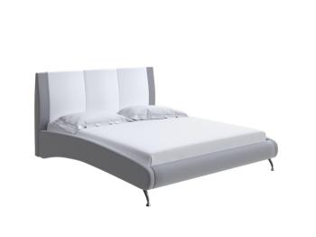 Кровать Райтон Nuvola-2 160×190 Экокожа (Серый с белым)