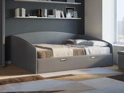 Мягкая Кровать Орматек Bono (Экокожа Серый) 160x190 фото #1
