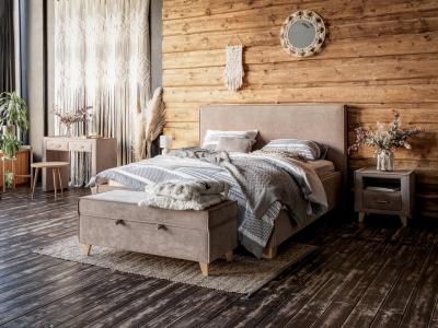 Кровать Райтон Hygge Simple 180×220 Ткань: Велюр (Лофти Бежевый) фото #2