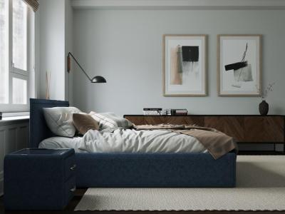 Кровать Райтон Aura Next 160×200 Ткань: Велюр (Casa Сапфировый) фото #6