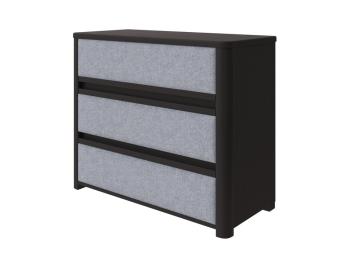 Комод Орматек Wood Soft (Ткань: Рогожка Венге (сосна) с брашированием/Levis 83 Светло-Серый) 90x40