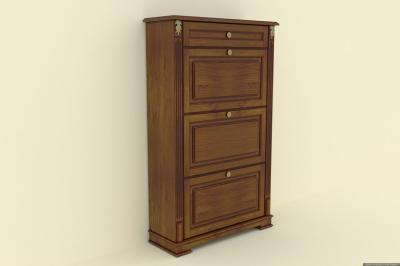 Комод для обуви (850х300х1380), шпон вишни, дуба, ясеня фото #1