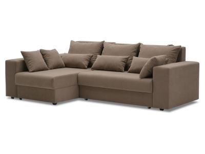 Орматек Угловой диван-кровать Каприо (левый) (Ткань: Велюр Вивальди 22 бежевый) 200x140 фото #1