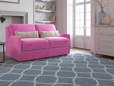 Орматек Диван-кровать Synergy Slim (Ткань: Велюр Soft 20 Розовый/Soft 2 Светло-бежевый) 140x196 фото #1