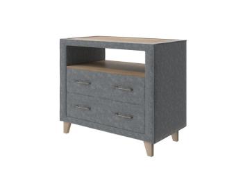 Комод Райтон Hygge 91×78×54 Ткань: Велюр (Gratta 4 Серый космос)