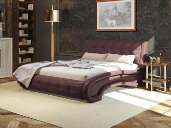 Мягкая Кровать Орматек Leonardo (Ткань: Микрофибра Diva Вяленая cлива) 160x200