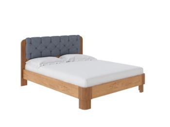 Мягкая Кровать Wood Home Lite 1 (ЛДСП+ткань ЛДСП Бунратти/Антик (сосна)/Тетра Графит) 180x200