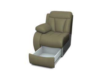 Кресло Орматек Модуль Манчестер с ящиком (левый) (Экокожа Leather air 4) 83x104