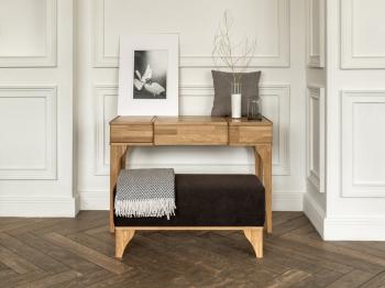 Банкетка Райтон Gamilton 95×40×45 Ткань/Масло-воск (дуб) (Лофти Слива/Масло-воск Natura (Дуб))