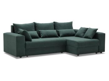 Орматек Угловой диван-кровать Каприо (правый) (Ткань: Велюр Formula 697 Изумрудно-зеленый) 200x140