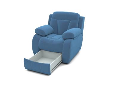 Кресло Орматек с ящиком Манчестер (Ткань: Экозамша Breeze Blue) 106x104 фото #2