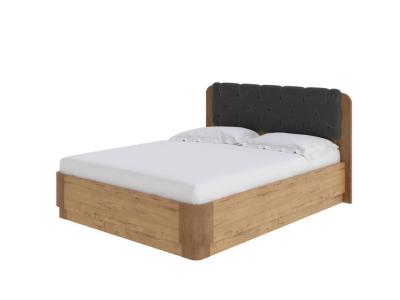Мягкая Кровать Орматек Wood Home Lite 1 с подъемным механизмом (ЛДСП Бунратти+ткань ЛДСП Бунратти/Антик (сосна)/Лама Темно-серый) 90x210 фото #1