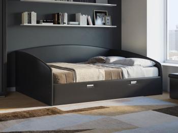 Мягкая Кровать Орматек Bono (Экокожа Черный) 160x190