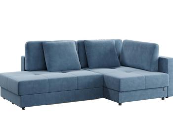 Орматек Угловой диван-кровать Tomas (правый) (Ткань: Велюр Оникс 17) 150x200