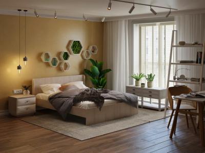 Кровать Райтон Practica 160×190 ЛДСП (Дуб Шамони светлый) фото #1