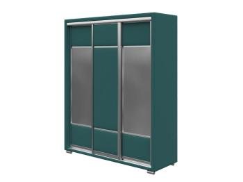Шкаф Орматек Шкаф-купе 3х дв Orma Soft 2 (2 зеркала) (Ткань: Велюр Forest 560 Морская волна) 177x60