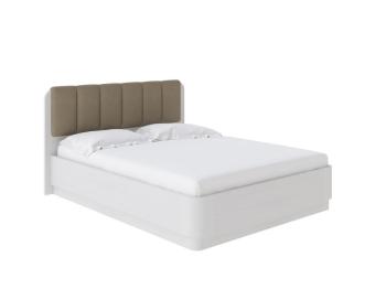 Мягкая Кровать Орматек Wood Home 2 с подъемным механизмом (Ткань: Микрофибра Белая эмаль (сосна) с брашированием/Diva Тауп) 180x220