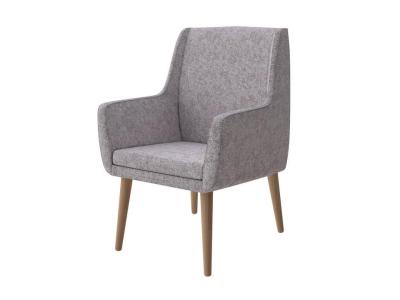 Кресло Райтон Lagom Side 70×76×98 Ткань/Массив (Levis 25 Светло-коричневый/Масло-воск Natura (Береза)) фото #1