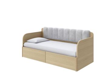 Кровать Орматек Wood Home-Софа (Ткань/Массив Антик (сосна) с брашированием/Лофти Лён) 80x190